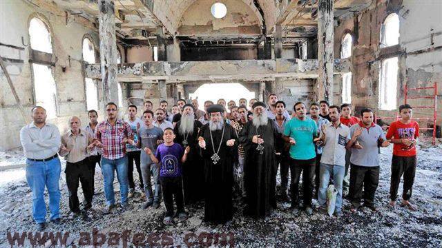 Syria-church-burned